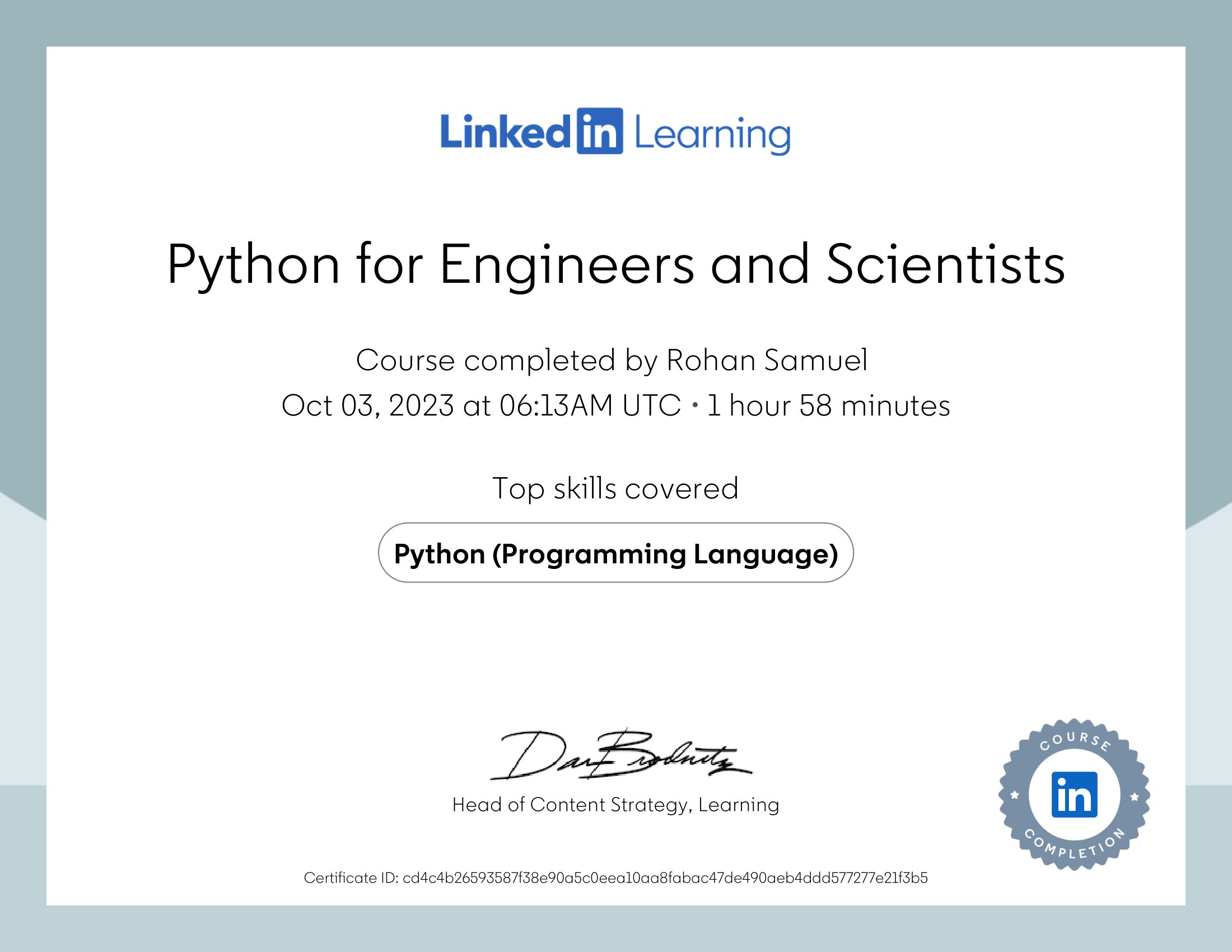 Python for Engineers and Scientists